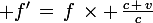 \large f'\,=\,f\,\times \,\frac{c\,+\,v}{c}