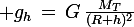 \large g_h\,=\,G\,\frac{M_T}{(R+h)^2}