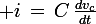 \large i\,=\,C\,\frac{dv_c}{dt}