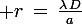 \large r\,=\,\frac{\lambda\,D}{a}