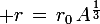 \large r\,=\,r_0\,A^{\frac{1}{3}}