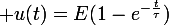 \large u(t)=E(1-e^{-\frac{t}{\tau}})