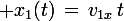 \large x_1(t)\,=\,v_{1x}\,t