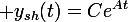 \large y_{sh}(t)=Ce^{At}