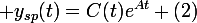 \large y_{sp}(t)=C(t)e^{At} (2)