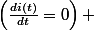 \left(\frac{di(t)}{dt}=0\right) 