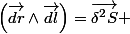 \left(\overrightarrow{dr}\wedge\overrightarrow{dl}\right)=\overrightarrow{\delta^{2}S} 