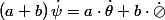 \left(a+b\right)\dot{\psi}=a\cdot\dot{\theta}+b\cdot\dot{\oslash}