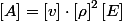 \left[A\right]=\left[v\right]\cdot\left[\rho\right]^{2}\left[E\right]