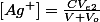 \left[Ag^{+}\right]=\frac{CV_{e2}}{V+V_{o}}