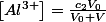 \left[Al^{3+}\right]=\frac{c_{2}V_{0}}{V_{0}+V}