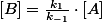 \left[B\right]=\frac{k_{1}}{k_{-1}}\cdot\left[A\right]