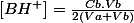 \left[BH^{+}\right]=\frac{Cb.Vb}{2\left(Va+Vb\right)}