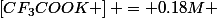 \left[CF_{3}COOK \right] = 0.18M 
