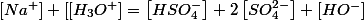 \left[Na^{+}\right]+\left[[H_{3}O^{+}\right]=\left[HSO_{4}^{-}\right]+2\left[SO_{4}^{2-}\right]+\left[HO^{-}\right]