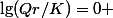 \lg(Qr/K)=0 
