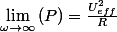 \lim_{\omega\rightarrow\infty}\left(P\right)=\frac{U_{eff}^{2}}{R}