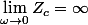 \lim_{\omega\rightarrow0}Z_{c}=\infty