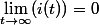 \lim_{t\rightarrow\infty}(i(t))=0