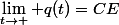 \lim_{t\to \infinity} q(t)=CE