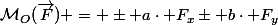 \mathcal{M}_O(\vec{F}) = \pm a\cdot F_x\pm b\cdot F_y