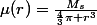 \mu(r)=\frac{M_s}{\frac{4}{3}\pi r^3}