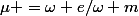 \mu =\omega e/\omega m