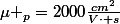 \mu _{p}=2000\frac{cm^{2}}{V\cdot s}