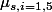 \mu_{s,i=1,5}