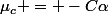 \mu_c = -C\alpha