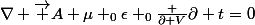 \nabla {\vec {A}}+\mu _{0}\epsilon _{0}{\frac {\partial V}{\partial t}=0}