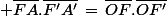 \normalsize \bar{FA}.\bar{F'A'}\,=\,\bar{OF}.\bar{OF'}