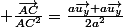 \normalsize \frac{\vec{AC}}{AC^2}=\frac{a\vec{u_y}+a\vec{u_y}}{2a^2}