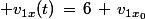 \normalsize v_{1x}(t)\,=\,6\,+\,v_{1x_0}