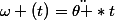 \omega (t)=\ddot{\theta }*t