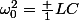 \omega_0^2=\frac {1}{LC}