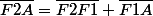 \overline{F2A}=\overline{F2F1}+\overline{F1A}