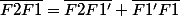 \overline{F2F1}=\overline{F2F1'}+\overline{F1'F1}