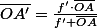\overline{OA'}=\frac{f'\cdot\overline{OA}}{f'+\overline{OA}}