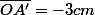 \overline{OA'}=-3cm
