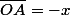 \overline{OA}=-x