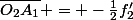 \overline{O_2A_1} = -\frac{1}{2}f'_2}