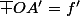 \overline {OA'}=f'