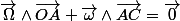 \overrightarrow{\Omega}\wedge\overrightarrow{OA}+\overrightarrow{\omega}\wedge\overrightarrow{AC}=\overrightarrow{0}