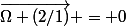 \overrightarrow{\Omega (2/1)} = 0