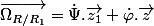 \overrightarrow{\Omega_{R/R_{1}}}=\dot{\Psi}.\overrightarrow{z_{1}}+\dot{\varphi}.\overrightarrow{z}