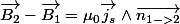 \overrightarrow{B_{2}}-\overrightarrow{B_{1}}=\mu_{0}\overrightarrow{j_{s}}\wedge\overrightarrow{n_{1->2}}