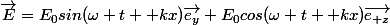 \overrightarrow{E}=E_{0}sin(\omega t +kx)\overrightarrow{e_{y}}+E_{0}cos(\omega t +kx)\overrightarrow{e_{ z}}
