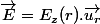 \overrightarrow{E}=E_{z}(r).\overrightarrow{u_{r}}