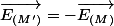 \overrightarrow{E_{(M')}}=-\overrightarrow{E_{(M)}}